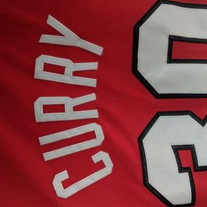 Steph Curry Nike Davidson Jersey Large L Red Golden State Warriors